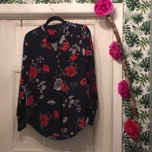 alk urban blouse 42 . Navy blue/floral